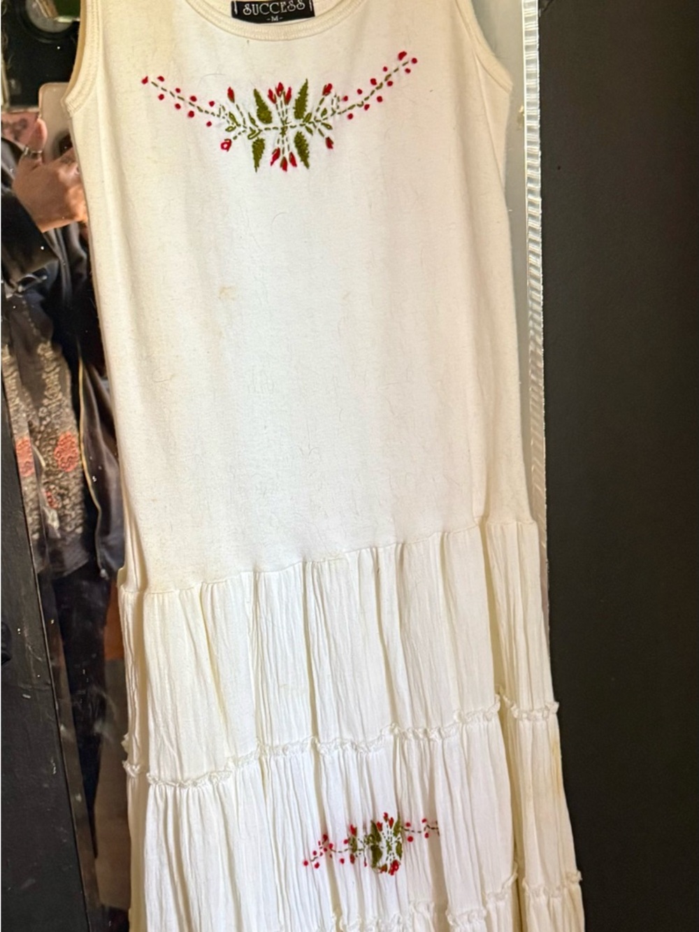 Success White Embroidered Maxi Dress